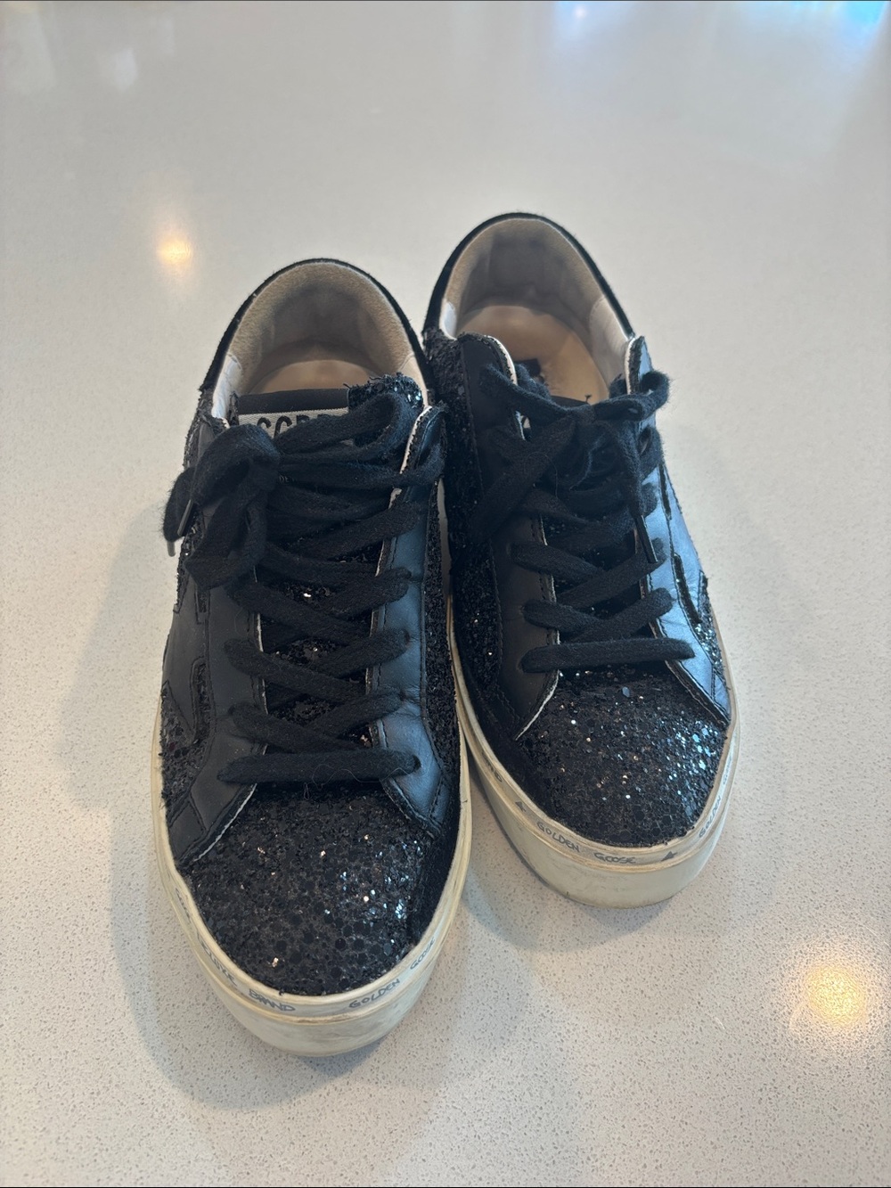 Golden Goose Black Glitter Low-Top Sneakers - Picture 4 of 5